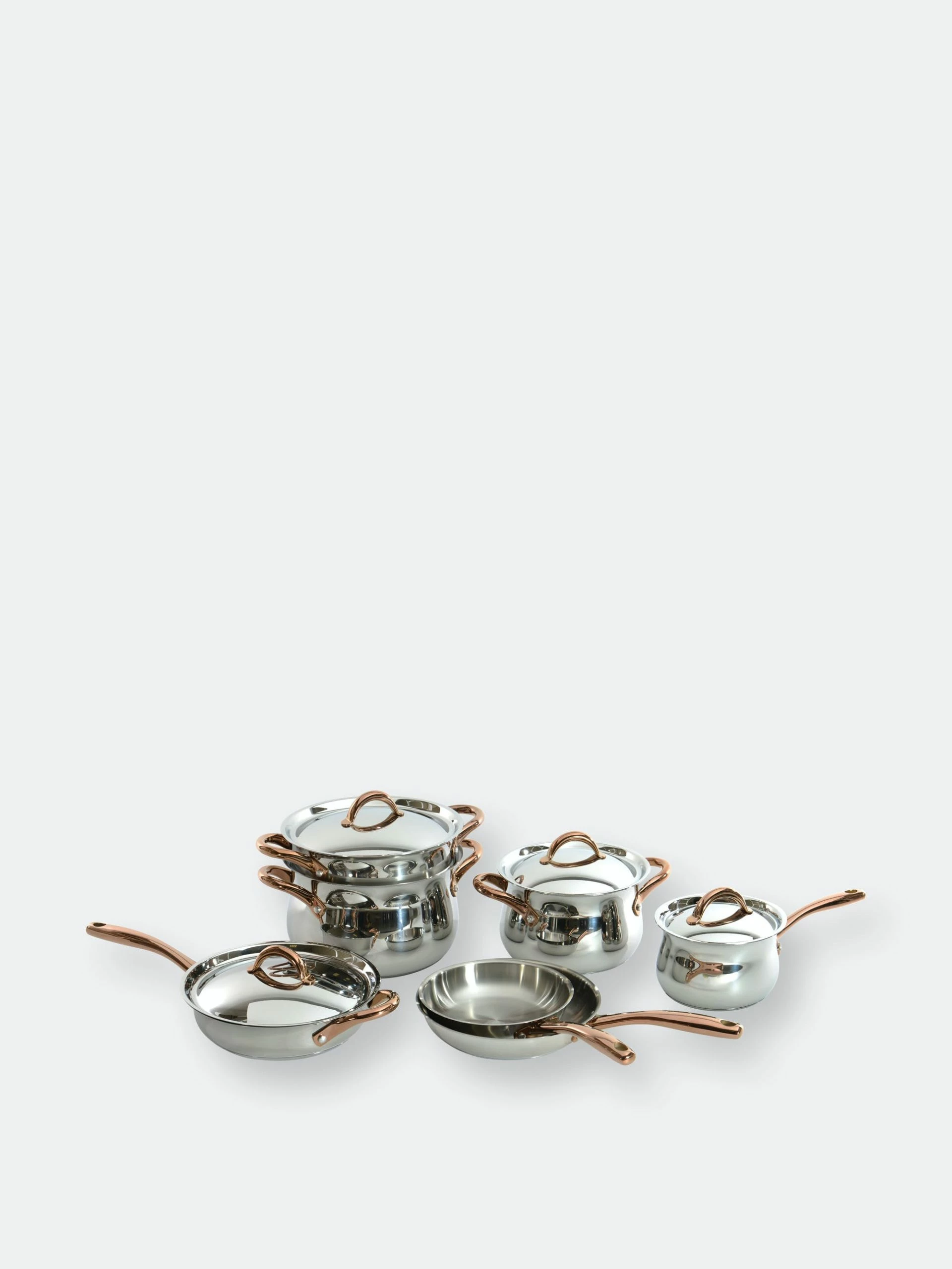 BergHOFF Ouro Gold 11Pc 18/10 Stainless Steel Cookware Set With Stainless Steel Lids 3 BergHOFF Ouro Gold 11Pc 18/10 Stainless Steel Cookware Set With Stainless Steel Lids