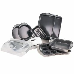 BergHOFF 11 Piece Perfect Slice Bakeware Set - Silver