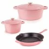 BergHOFF Neo 5Pc Cast Iron Cookware Set, Pink