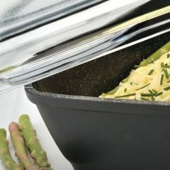 BergHOFF Scala Non Stick Cast Aluminum Roasting  Pan With Glass Cover 4.9 Qt -Tools Verkaufsladen M05413822306222 262698877