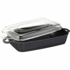 BergHOFF Scala Non Stick Cast Aluminum Roasting  Pan With Glass Cover 4.9 Qt -Tools Verkaufsladen M05413822306222 4155024647