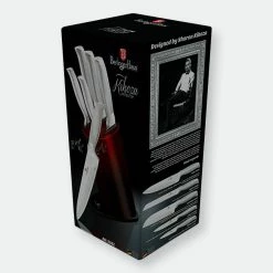 Berlinger Haus 6-Piece Knife Set W/ Stainless Steel Stand Kikoza Burgundy Collection -Tools Verkaufsladen M05999056775916 1914112152 scaled