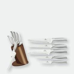 Berlinger Haus 6-Piece Knife Set W/ Stainless Steel Stand Kikoza Burgundy Collection -Tools Verkaufsladen M05999056775916 3641222706 scaled