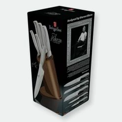 Berlinger Haus 6-Piece Knife Set W/ Stainless Steel Stand Kikoza Burgundy Collection -Tools Verkaufsladen M05999056775916 3727611099 scaled
