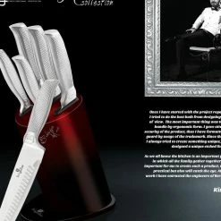 Berlinger Haus 6-Piece Knife Set W/ Stainless Steel Stand Kikoza Burgundy Collection -Tools Verkaufsladen M05999056775916 3914569625