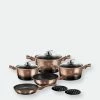 Berlinger Haus 10-Piece Kitchen Cookware Set Rose Gold Noir Collection