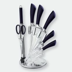 Berlinger Haus 8-Piece Knife Set W/ Acrylic Stand Black Rose Gold Collection -Tools Verkaufsladen M05999056794559 472388488 scaled