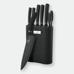 Berlinger Haus 7-Piece Knife Set W/ Stand Black Collection