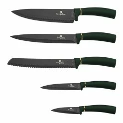 Berlinger Haus 6-Piece Knife Set With Magnetic Hanger Emerald Collection