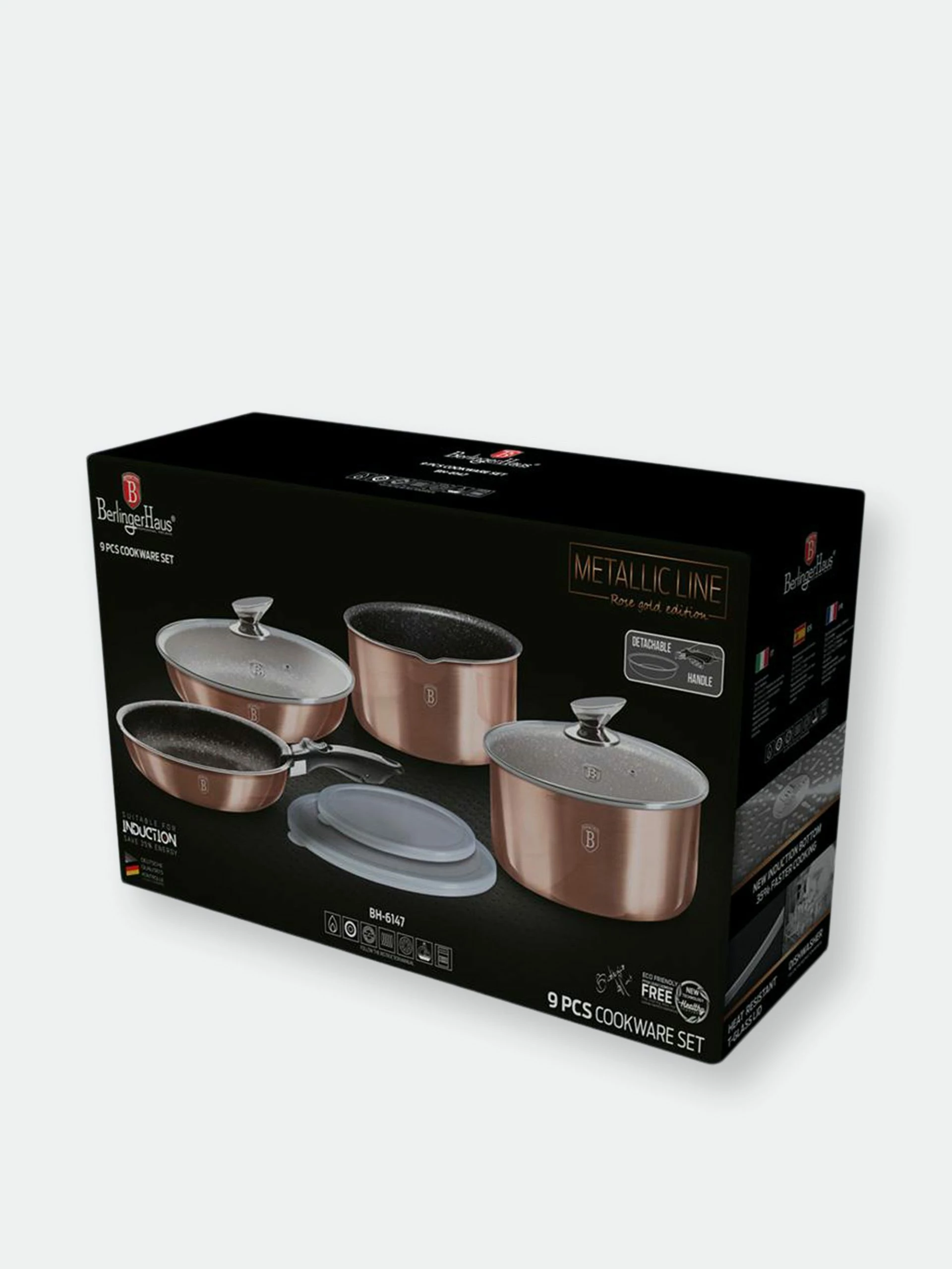 Berlinger Haus 9-Pieces Cookware Set W/ Ergonomic Handle Aquamarine Collection 6 Berlinger Haus 9-Pieces Cookware Set W/ Ergonomic Handle Aquamarine Collection – Bild 4