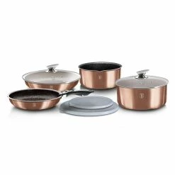 Berlinger Haus 9-Pieces Cookware Set W/ Ergonomic Handle Aquamarine Collection