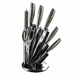 Berlinger Haus 8-Piece Knife Set With Acrylic Stand Carbon Collection